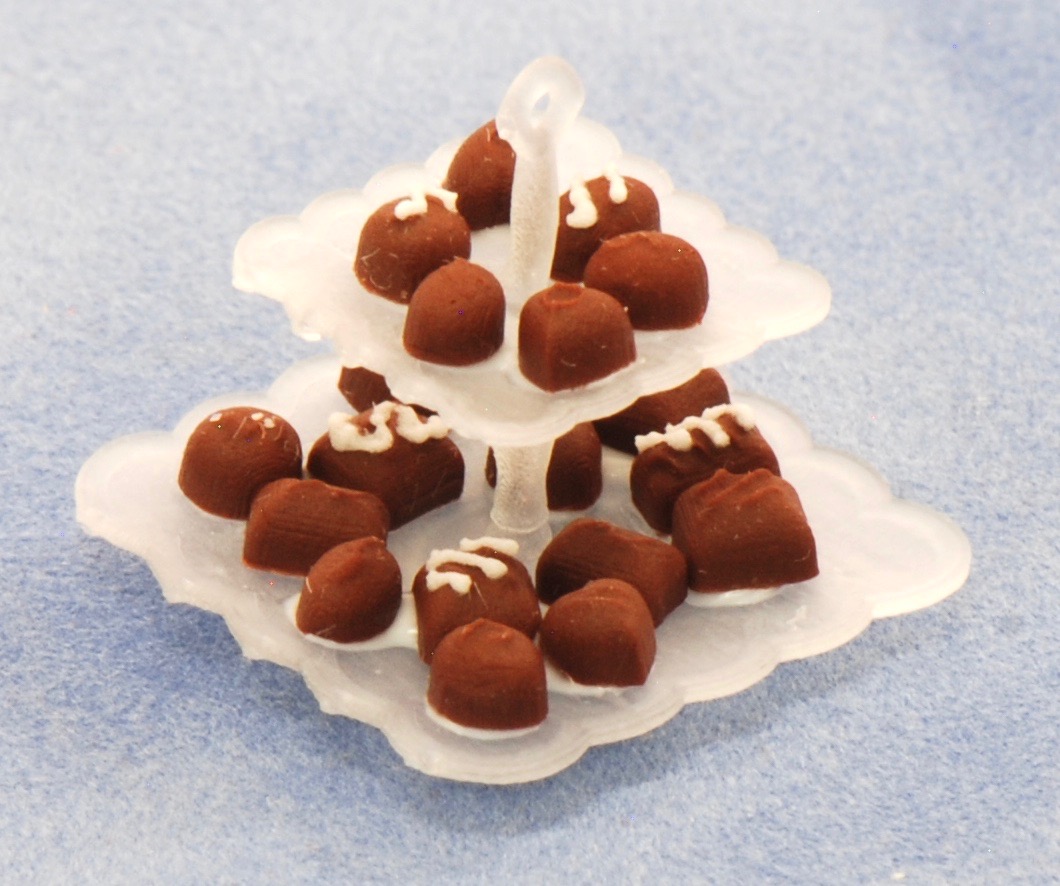 112 Square Candy Dish with Candies Kit NEW! Stewart Dollhouse Creations